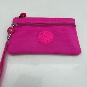 Kipling Pink Wristlet Pouch